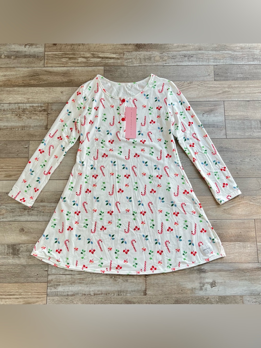NWT Jane +NWT Jane + Jo Womens Lane Lounge Gown in Holly Jolly Floral Size Large